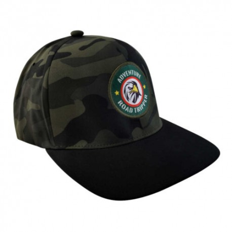 Gorra Repelente Al Agua, Expandex, Adventure Road Tripper, Negro/Camuflaje