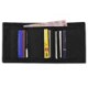 Cartera Con Velcro 3 Dobleces, Cerrada 13×8.5 Cm, Abierta 24.5×12.5 cm, Negra