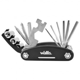 Multiherramienta P. Mantenimiento De 14 Usos, 9.2 Cm Cerrada, Acero Inox,Mango Negro, Funda