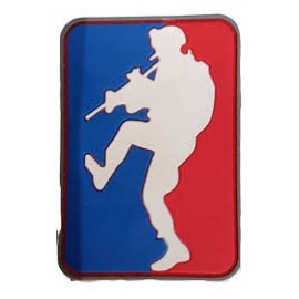 Parche Silueta Rojo Y Blanco