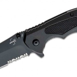 Navaja Tactica BOKER Plus Gemini NGA Negra 8.89 Cm. Sierra